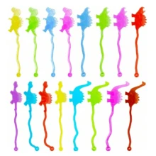 3/5/10 件粘手玩具，可拉伸粘手恐龙，生日派对用品，礼品袋填充物，皮纳塔填充物，恐龙主题派对玩具，款式和颜色随机 - 彩色 - 查看 3