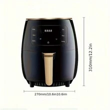 INTETEIN 4.5L Air Fryer, Less Oil For Healthy EatingSuitable For Baked Chicken, French Fries, Chicken Wings. Omni-Directional Turbo Circulation Mode, 900 Watts Of Power, Uniform Motor Drive Technology - 查看 4