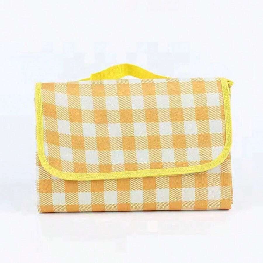 1 件户外野餐垫，防水防潮，厚实无纺布，可折叠设计，适合野餐、徒步旅行、海滩、露营、秋季郊游，简洁方便，时尚 - 彩色 - 查看 1