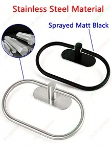 1 Pc Stainless Steel Towel Racks,Self-Adhesive Bathroom Towel Holder,Towel Ring,Dishcloth Rack,Wall Rack For Towel,Hand Towel Hanger,Bath Robe Stand,Beach Towels Rack,Classic Towel Shelves For Sink,Bathroom Accessories Bathroom Accessories Bathroom Tools