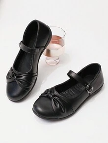 Giày công sở đế thấp màu đen dành cho nữ, đế mềm, mũi tròn, chống trượt - màu đen - Xem 2