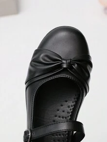 Giày công sở đế thấp màu đen dành cho nữ, đế mềm, mũi tròn, chống trượt - màu đen - Xem 6