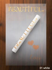 10 Stücke/Packung Goldfolie Liebesgeständnis Blumen Geschenkpapier, wasserdicht, für Floristen am Valentinstag, Rückkehr zur Schule am Valentinstag