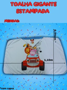 Giant Printed Baby Bath Towel With Hood For Infants And Newborns Large Size - Màu hồng (xe màu hồng) - Xem 3