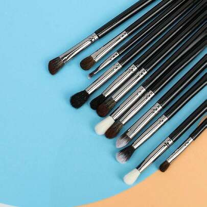 12pcs Black Eye Makeup Brushes Set, Small Precise Eyeshadow Brush,Brush Set,Makeup Brush Kit,Make Up Brush Set,Make Up Set Complete,Makeup Brush Set,Complete Makeup Kit,Brush Kit,Brushes Makeup Set,Makeup Gift Set,Giveaways,Professional Makeup Brushes,Complete Makeup Set