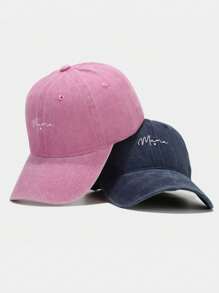 Letters Mama Print Baseball Caps For Women Fashion Streetwear Hip Hop Cap Vintage Washed Snapback Hat Outdoor Casual Sun Hats - Mama - View 2