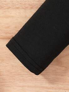 女孩兔子图案长袖圆领上衣 + 纯色打底裤 - 玫紅色 - 查看 3