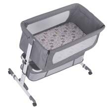 Co-Sleeper For Babies 0-3 Years, Cododo Cradle With Mosquito Net And Mattress, 3-Way Height Adjustable 70-87 Cm - Màu Xám nhạt - Xem 4