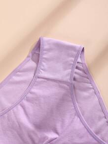 10 PCS Women's Cotton Panties V Waist Solid Color Briefs Comfortable And Breathable Sports Underwear - Multicolor - View 11