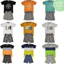 Lumari Kids Kit 3 Summer Youth Sets For Boys Clothing 10 - 16 Children's T-Shirt With Reinforcement On The Collar Bermuda Shorts With Lace-Up Sweatshirt For Children - 彩色 - 查看 5