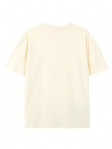 (220 Pure Cotton T-Shirt)   Men's Summer Round Neck Short Sleeved Casual Pure Cotton COWBOY - 米色 - 查看 3