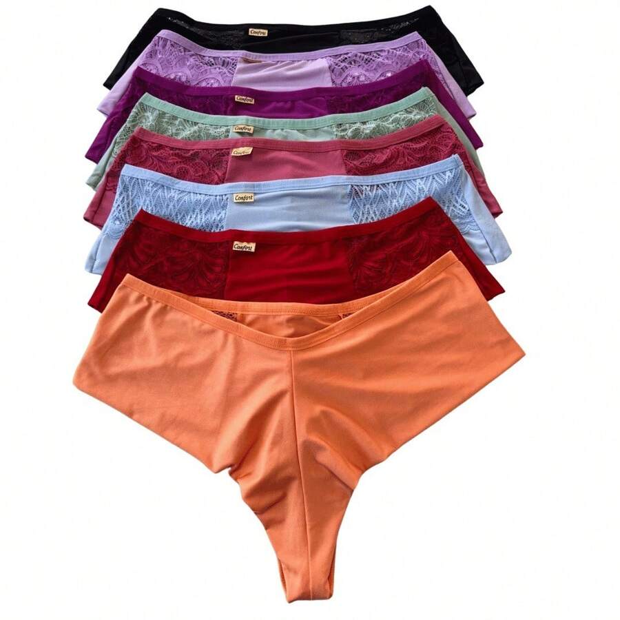 KIT Plus Size Panties Double String Wide Side Comfort Lingerie Women's Clothing Cheap - 彩色 - 查看 1