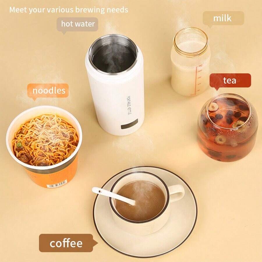 500ML Fully Intelligent Electric Mug, Travel & Camping Portable Mini