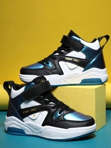 Teens Mid-Top White Shoes Leather Sneakers, Classic Low-Top Casual Lace-Up Trainers, Simple & Fashionable Korean Style, Suitable For Spring And Autumn