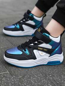 Teens Mid-Top White Shoes Leather Sneakers, Classic Low-Top Casual Lace-Up Trainers, Simple & Fashionable Korean Style, Suitable For Spring And Autumn