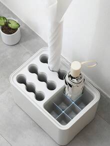 1 个独立雨伞架，带可拆卸滴水盘，室内/室外塑料雨伞收纳架，可容纳 10/15 把长/短雨伞，适用于家庭和办公室装饰 - 彩色 - 查看 6