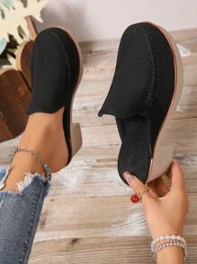 Women Casual High Heel Slingback Closed Toe Shoes