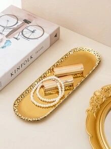 1 件不锈钢椭圆形调色板托盘配件普通珠宝收纳托盘，房间，家居，卧室，浴室，房子，粉色房间，客厅装饰，旅行用品，礼品袋，礼品餐桌装饰，木制托盘，旧钱风格，花瓶，盘子，木制托盘，盘子，咖啡桌，装饰托盘，餐桌装饰，家居装饰品，黑色装饰品，沙发扶手托盘，波西米亚风格，适合假日海滩，浴室系列，卧室系列，大容量 - 彩色 - 查看 7