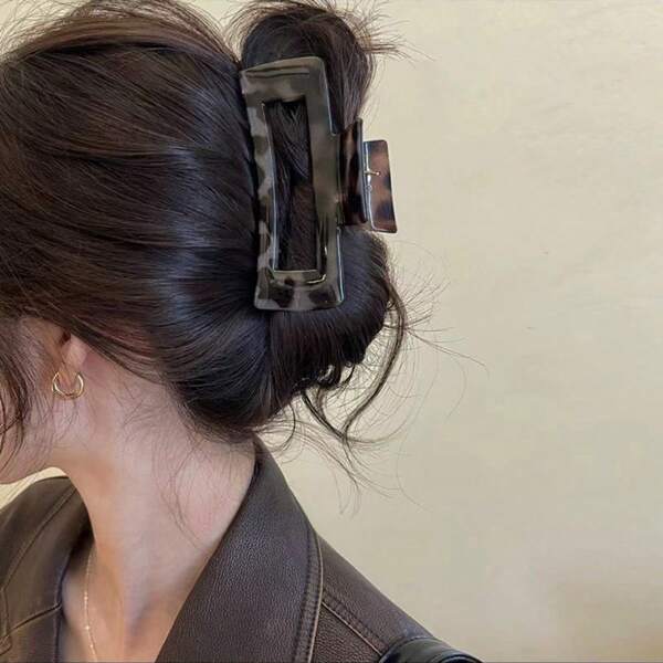 Pinza de pelo grande y universal con estampado de leopardo, pinza elegante para peinados de moño, nuevo accesorio de cabello de moda 2024: pinza, mordaza, agarrador y atrapador de cabello
