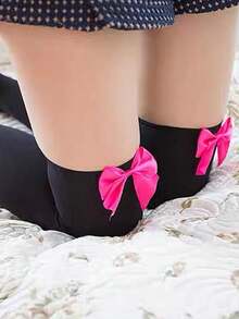 Tất bắp chân mỏng thoáng khí, dễ thương, ngọt ngào và mát mẻ, thoáng khí, dễ thương nhưng gợi cảm - Màu Hồng Tươi - Xem 5