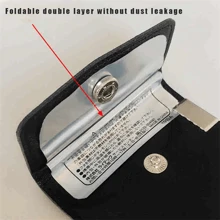 1 Cendrier de poche portable, Sac à cendrier de poche mode de CP, Sac porte-cendrier en PU, Étui à cendrier pour boissons, Accessoires pour fumeurs pour l'extérieur, Porte-monnaie pour cendrier