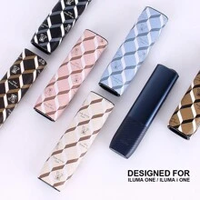 1 Pc For IQO ILUMA ONE/ILUMA I ONE Decorative Anti Fall Protective Cover, Fashionable Accessory Surface PU Leather Multi-Color Argyle Pattern Bear Gift, 360 Degree All-Round Protection, Shock Absorption, Anti Slip