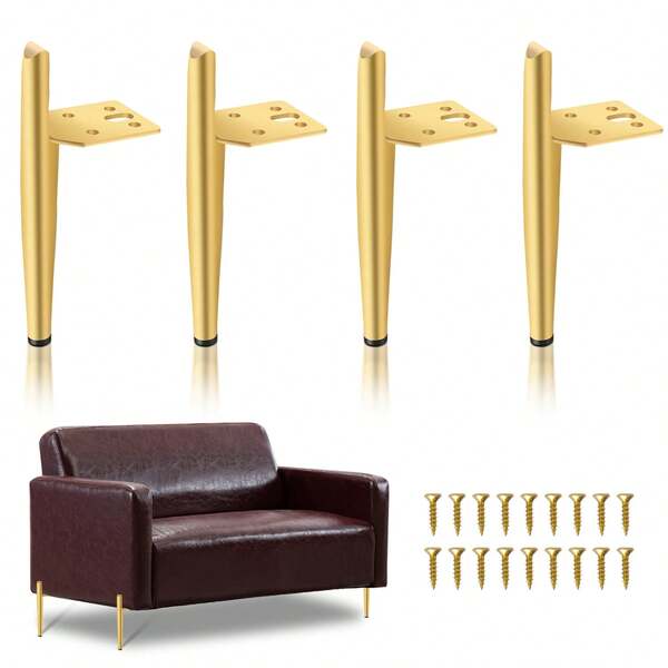 Cecaylie 4 piezas/8 piezas/12 piezas Pies de muebles, pies de zócalo de sofá, pies ajustables de gabinete, pies de cama de metal de hierro para cocina, oferta del ''