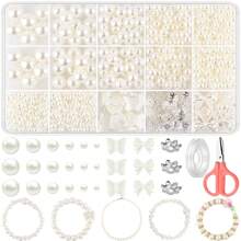 890pcs Bracelet, Necklace, Hair Accessories, Charm DIY Pearl Jewelry Making Kit, Adult Craft Beading Supplies, Birthday Party, Valentine's Day, Christmas Gift