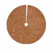 1pc Round Coconut Shell Fiber Plant Mulch With Open Hole In The Middle Of Coconut Palm Fiber Flat Mat Tight Anti-Grass Mat Flowerpot Mat - Brown - View 18