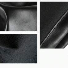 10 件/批 DIY 黑色抽绳收纳袋，经典简约高端 PU 皮革质感，防水防尘袋，适用于耳机、电缆、旅行，可定制徽标 - 黑色 - 查看 4