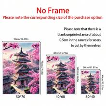 Tranh treo tường 3 mảnh bằng vải canvas - Tranh in hình hoa anh đào truyền thống Nhật Bản, màu sắc rực rỡ, phù hợp trang trí phòng ngủ, văn phòng, phòng khách, quán cà phê, quán bar, ký túc xá - Món quà hoàn hảo cho người yêu nghệ thuật, tranh treo tường, quà tặng poster, quà sinh nhật, quà tốt nghiệp. - Nhiều màu - Xem 2