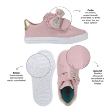Kit 4 Items Girls' Tennis Shoes Kids Belt Bag And Girls' Socks - 彩色 - 查看 4