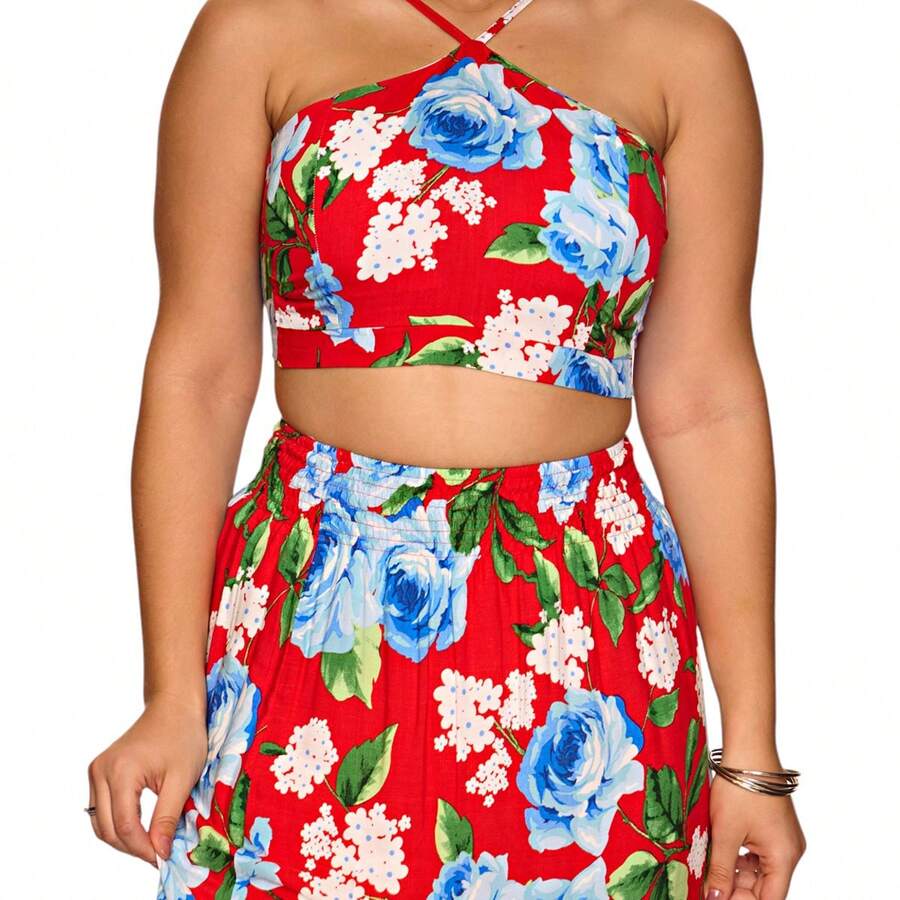 LONG SKIRT AND PRINTED TOP SET SUMMER - Nhiều màu - Xem 1