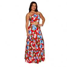 LONG SKIRT AND PRINTED TOP SET SUMMER - Nhiều màu - Xem 4