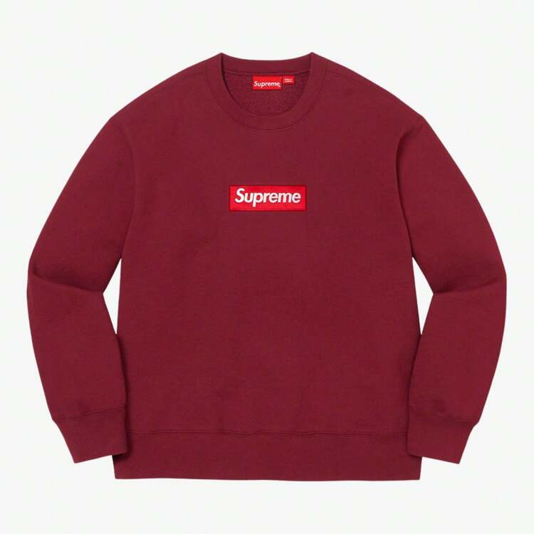 DNR* Supreme Crewneck 'Box Logo' Cardinal (FW22) | SHEIN USA