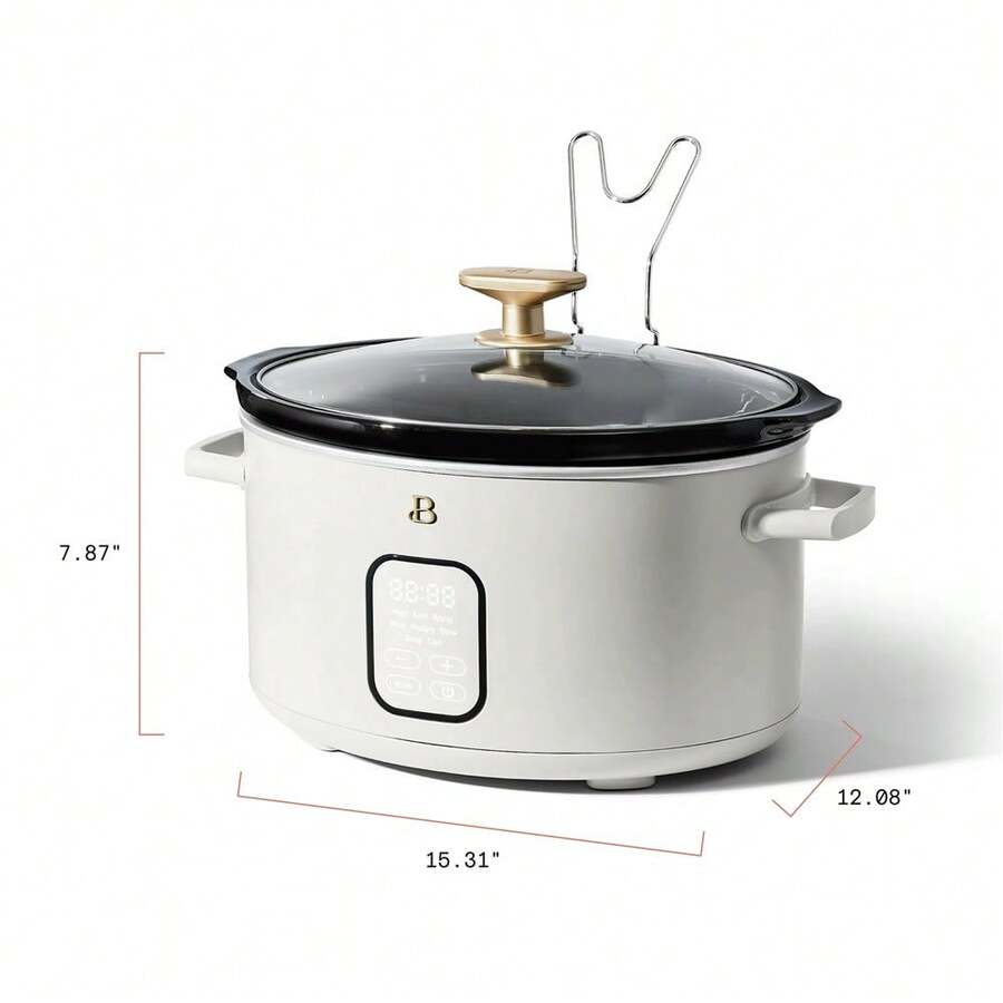Beautiful 6 Qt Programmable Slow Cooker, Meat, Poultry, Stew, Soup And