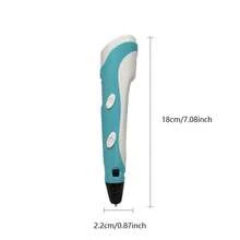 3D Pen With 9 Colors Of PLA Filament Refill, A Total Of 88 Feet - Blue - View 3
