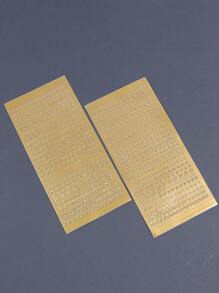 1pc Letter Graphic Sticker - Gold - View 7