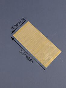 1pc Letter Graphic Sticker - Gold - View 3