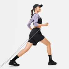 LI-NING 健身系列女款速乾清涼運動短褲 AKSU024 - 黑色 - 查看 6