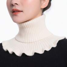 1pc Winter Knit Scarf, Warm Neck Wrap For Cold Weather
