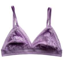 Kit 2 Lace Bra Without Pads With Lining And Adjustable Top Type With Elastic - Nhiều màu - Xem 4