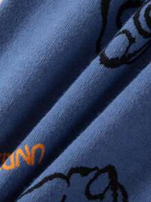 Conjunto de pijama con estampado de letras para niños preadolescentes, ropa de dormir cálida para niños mayores, primavera y otoño