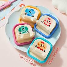 1/4pcs 多巴胺 可爱牙刷收纳架 马卡龙色 壁挂式 无需打孔 浴室电动牙刷收纳架 浴室壁架 自粘式，无需用电 耐用塑料材质，易于安装，适合家庭浴室使用 - 彩色 - 查看 2