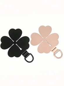 304#不锈钢四叶草心形手机支架，手机指环扣，手机挂绳，手机壳充电口固定指环扣，送给母亲、家人、朋友的礼物，生日、节日手机装饰，手机链 - 彩色 - 查看 17