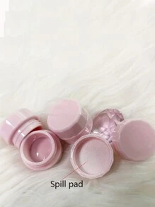 5 Pcs Nail Tools Pink Flat Cover Polygon Nail Polish Glue Sample Bottle Bottle Powder Jewelry Collection 3 Grams