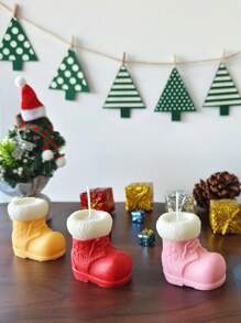 1 chiếc nến thơm hình giày Giáng sinh sáng tạo. Giày đi tuyết. Thích hợp làm quà tặng Giáng sinh, quà tặng ông già Noel, đạo cụ chụp ảnh, đồ trang trí nhà cửa, cải thiện chất lượng không khí, giảm mệt mỏi, nến thơm., đồ trang trí phòng, quà tặng - Nhiều màu - Xem 6