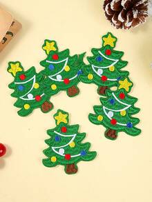 2/9 miếng vá thêu chữ Giáng sinh mới, cây thông Noel, người tuyết, miếng vá thêu bông tuyết, nút và huy hiệu phụ kiện tự làm - Nhiều màu - Xem 14