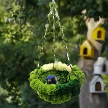 1pc Parrot Sleep Nest Mori Style Hammock Tiger Skin Peony Featured Bird's Nest Bird Cage Hanging Supplies Parrot Nest Swing Fashion Creativity Comfortable Parrot Nest Bird's Nest,Pet Toys - Multicolor - View 9