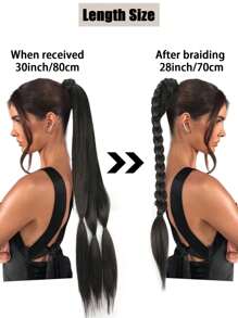DIY Ponytail Extensions Synthetic Boxing Braids Ponytail Hair Rope For Women High Temperature Fiber Black Brown Ponytail - Multicolor - View 10